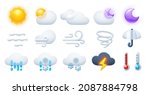 weather icons. thunderstorm... | Shutterstock .eps vector #2087884798