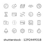 set of time vector line icons.... | Shutterstock .eps vector #1292449318