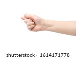 Small photo of cropped view of woman showing zilch gesture isolated on white