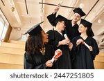 A group of graduates in...
