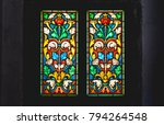 Coloured Stained Glass Window...
