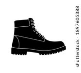Boot Icon. Hiking Boots Icon....