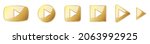 set of gold play buttons. play... | Shutterstock .eps vector #2063992925