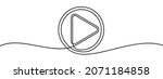 play button one line background.... | Shutterstock .eps vector #2071184858