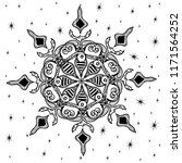 hand drawn snowflake background | Shutterstock . vector #1171564252