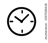 Black Time Clock Icon Isolated...