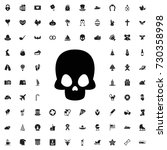skull icon. set of filled... | Shutterstock .eps vector #730358998