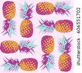Seamless Pattern. Pineapple...