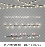 christmas lights isolated... | Shutterstock .eps vector #1874645782