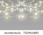 christmas lights isolated on... | Shutterstock .eps vector #732961885