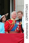 Small photo of King Charles, London, UK June 2018- King Charles (nee Prince) Meghan Markle and Prince Harry Trooping the colour Royal Family at Buckingham Palace
