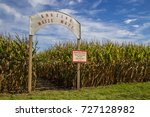 Corn Maze Entrance Wide Shot