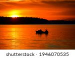 Fisherman Boat At Sunset...