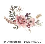 Watercolor Floral Illustration  ...