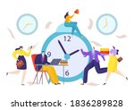 time at clock for business... | Shutterstock .eps vector #1836289828