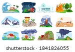 natural disaster  catastrophe... | Shutterstock .eps vector #1841826055