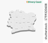 map of ivory coast and 3d map | Shutterstock .eps vector #1759320608