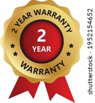 2 year warranty badge  warranty ... | Shutterstock .eps vector #1952154652