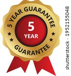 5 year guarantee badge ... | Shutterstock .eps vector #1952155048