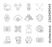 personal data protection icons  ...