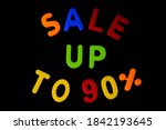 inscription sale up to 90 per... | Shutterstock . vector #1842193645