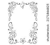 decorative frame with stylized... | Shutterstock .eps vector #2171866825