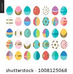 Set Of Painted Eggs   Arranged...