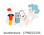 business topics   payment. flat ... | Shutterstock .eps vector #1798221235