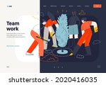 business topics   teamwork  web ... | Shutterstock .eps vector #2020416035