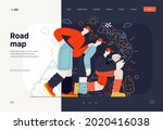 business topics   road map  web ... | Shutterstock .eps vector #2020416038