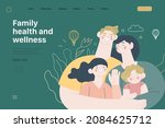 family health and wellness  ... | Shutterstock .eps vector #2084625712
