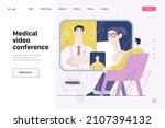 medical video conference ... | Shutterstock .eps vector #2107394132