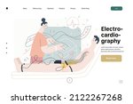 ecg electrocardiography ... | Shutterstock .eps vector #2122267268