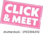 grungy pink click and meet... | Shutterstock .eps vector #1932306242