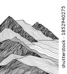abstract mountain line art... | Shutterstock .eps vector #1852940275