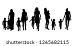 Set Of Silhouettes Of Women...