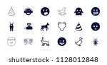 cute icon. collection of 18... | Shutterstock .eps vector #1128012848