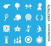 competition icons set. set of... | Shutterstock .eps vector #608379878