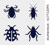 Beetle Icons Set. Set Of 4...