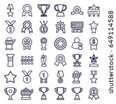 prize icons set. set of 36... | Shutterstock .eps vector #649114588