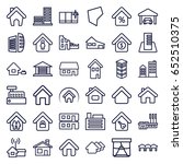 real icons set. set of 36 real... | Shutterstock .eps vector #652510375