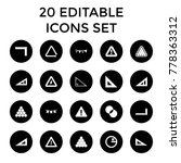 triangle icons. set of 20... | Shutterstock .eps vector #778363312