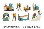 collection of young romantic... | Shutterstock .eps vector #1140251768