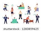 bundle of rich men and women... | Shutterstock .eps vector #1283859625