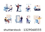 collection of people... | Shutterstock .eps vector #1329068555