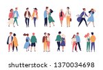 collection of couples on... | Shutterstock .eps vector #1370034698