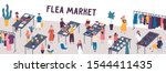 flea market flat vector... | Shutterstock .eps vector #1544411435