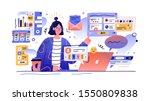 content manager at work hand... | Shutterstock .eps vector #1550809838