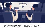 pair of people sitting on front ... | Shutterstock .eps vector #1607026252