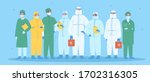 group of medical workers in... | Shutterstock .eps vector #1702316305